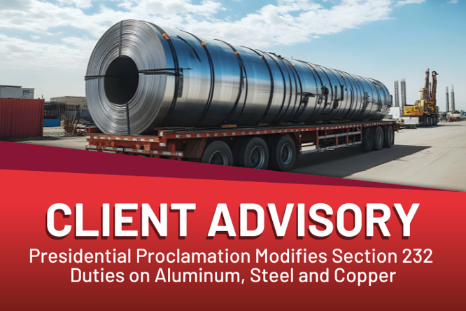 Client Advisory: Presidential Proclamation Modifies Section 232 Duties ...