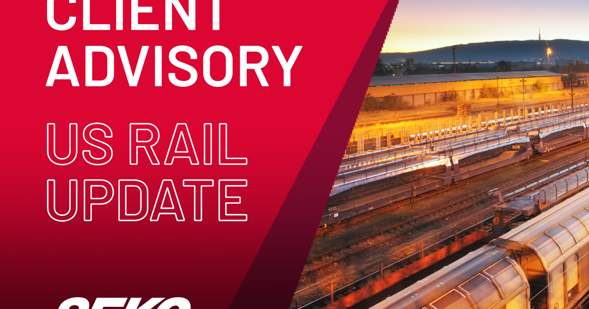 Client Advisory U.S. Rail Update for September 16 SEKO Logistics